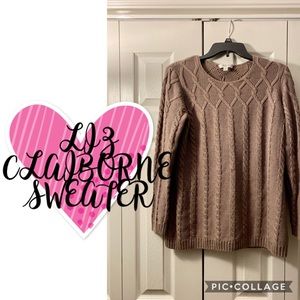 LIZ CLAIBORNE BROWN SWEATER